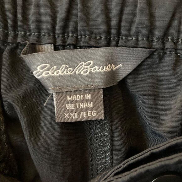 Mens Eddie Bauer Nylon Performance Shorts Black 2XL Nylon 6 pockets - Picture 9 of 11